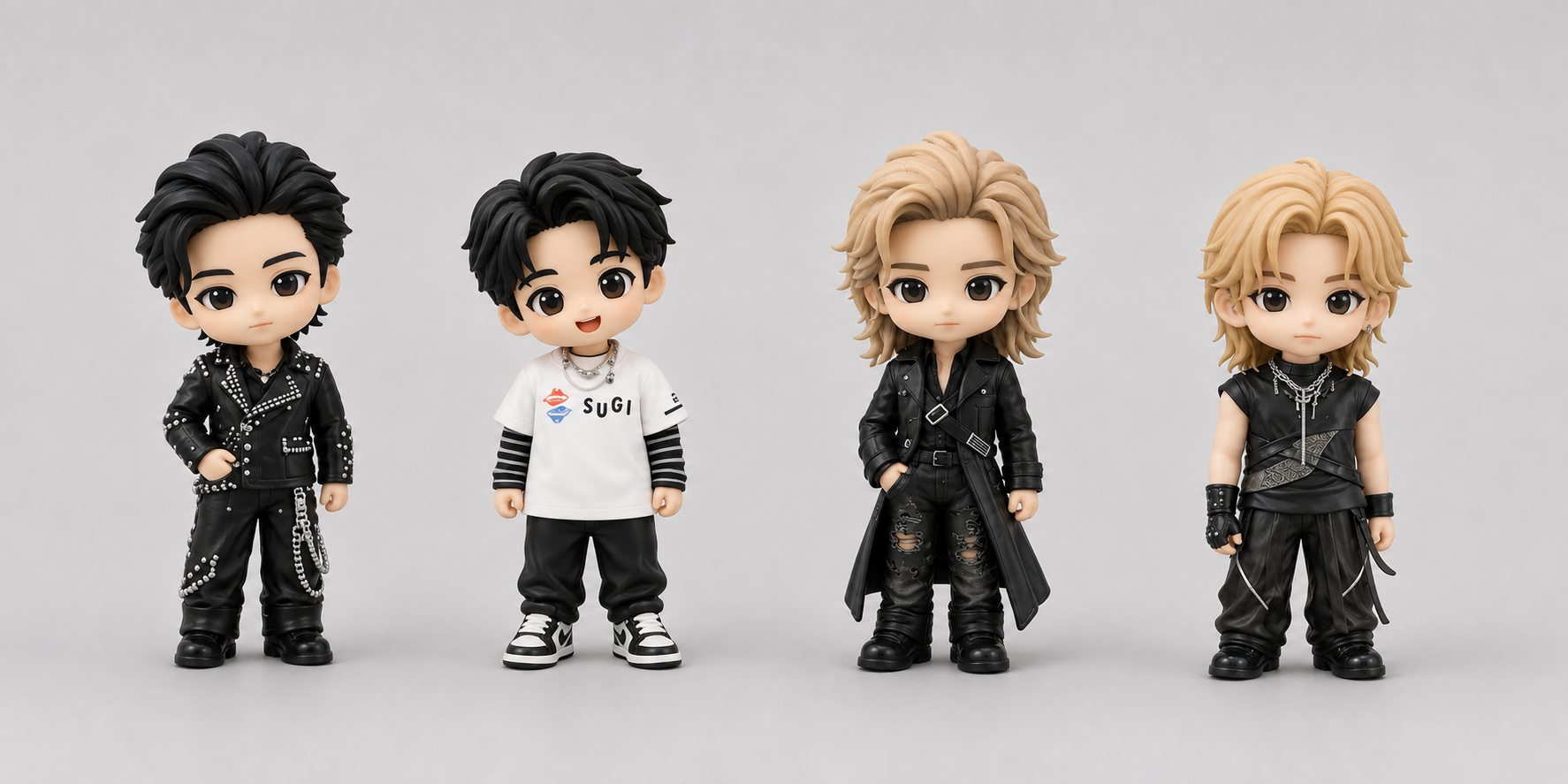 BTS 3d miniature figurines 3d models set of 4 (4 inch) v2