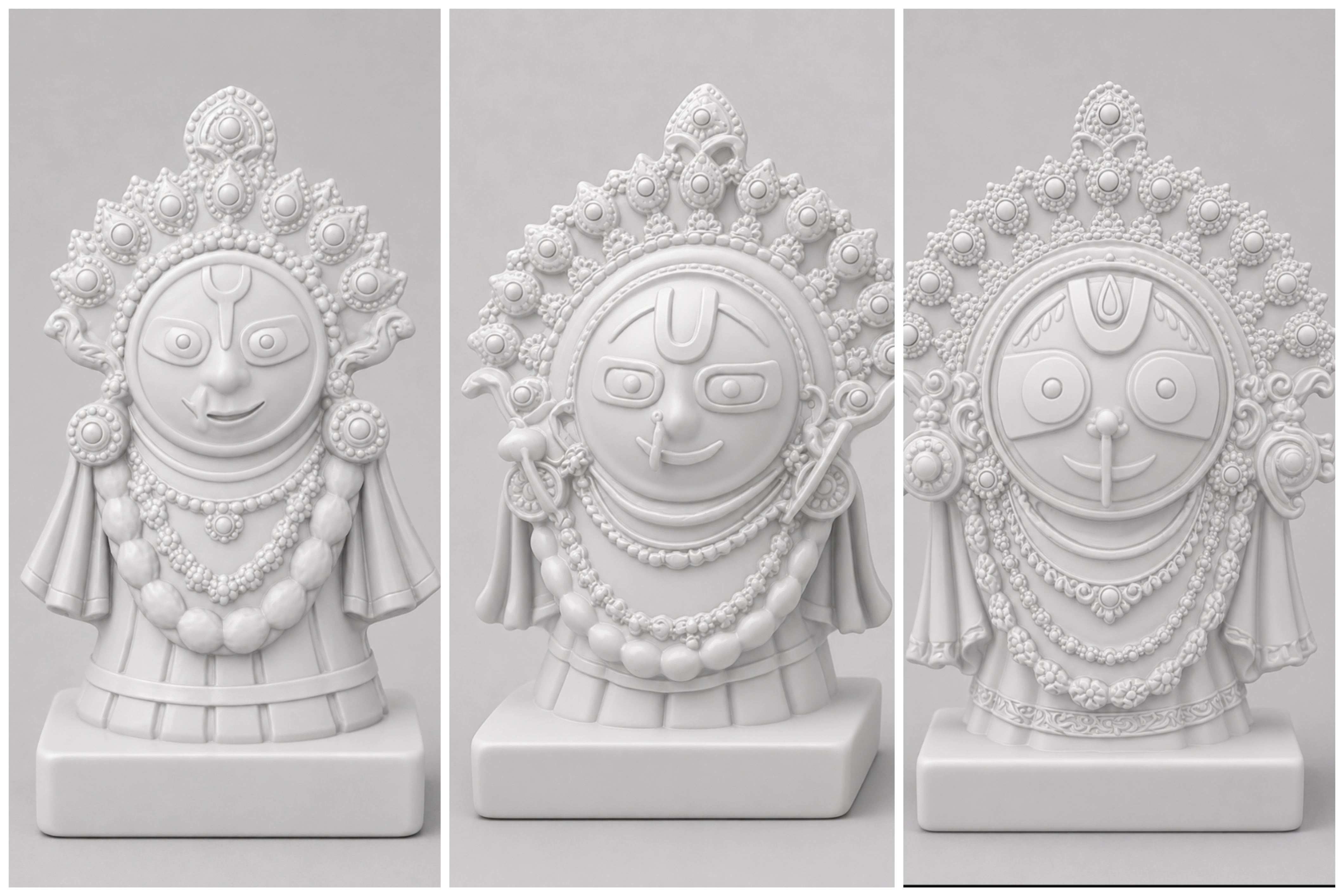 jagganath subhadra balbhadra 3d model (5 inch)