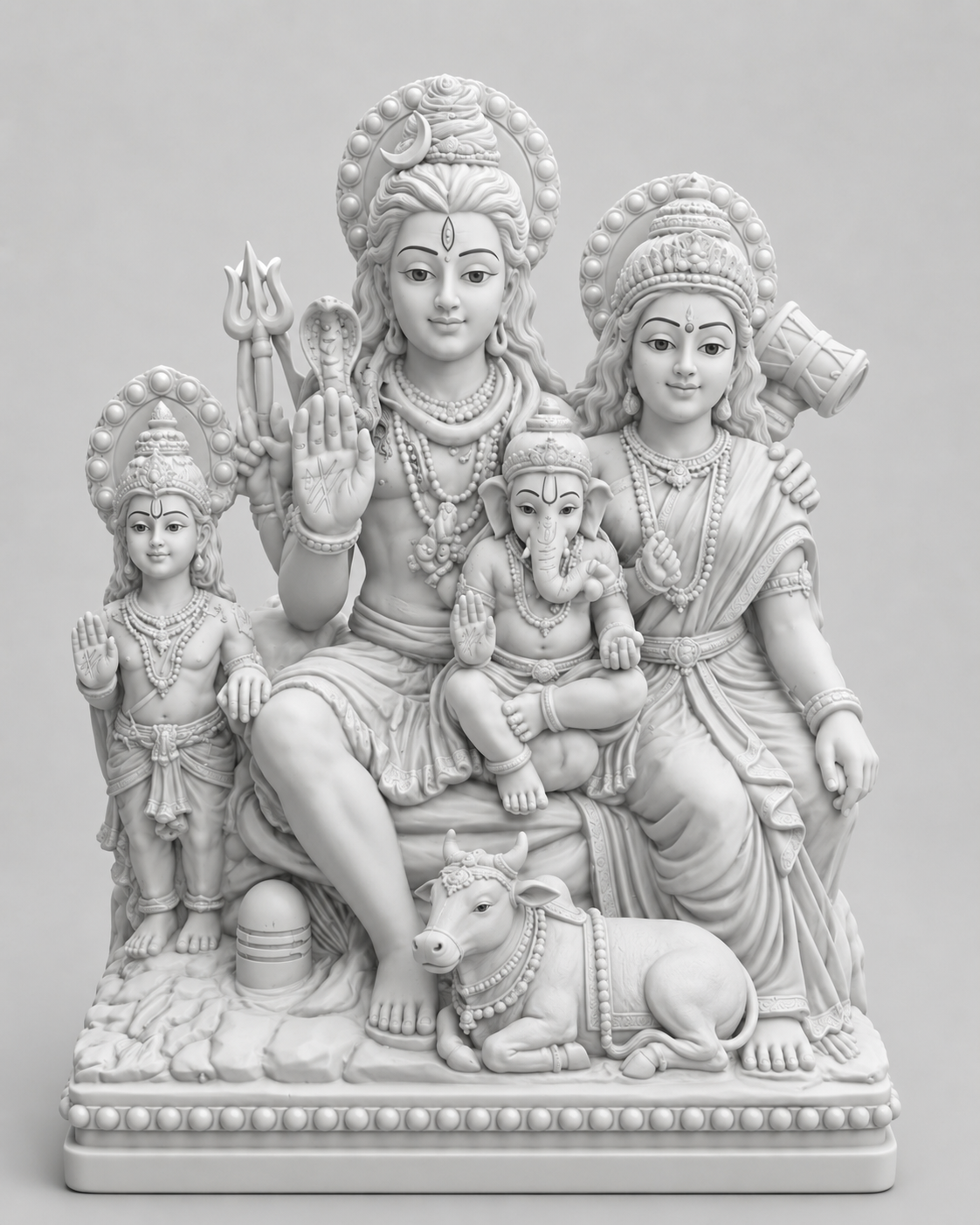 Shiv parivar 3d fully customised model idol (6 inch)