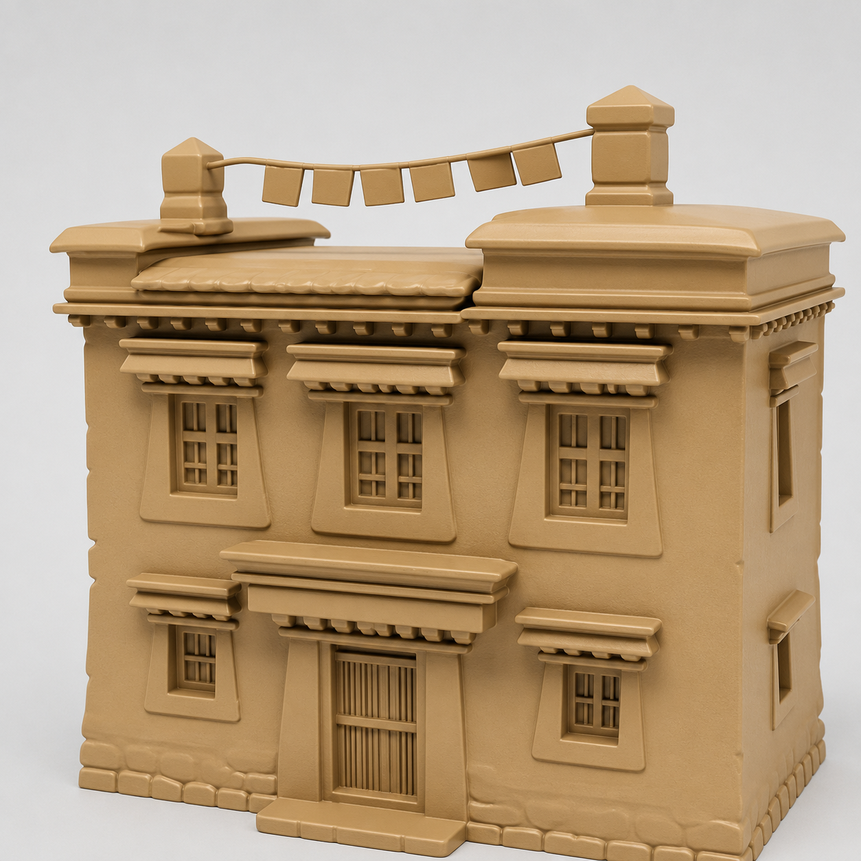 Tibetan house 3d model (5 inch) scale model
