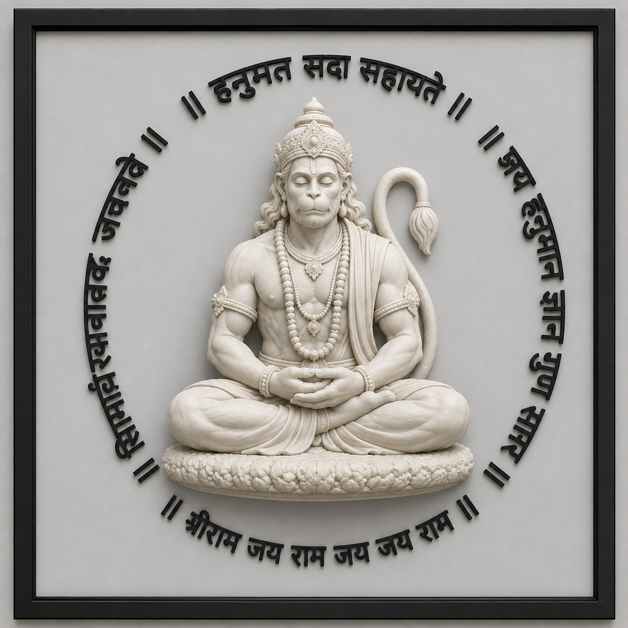 Hanuman ji divine wall art frame (7 inch)